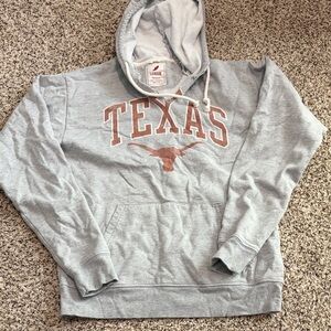 League Men’s Gray Hoodie with Orange Texas Logo